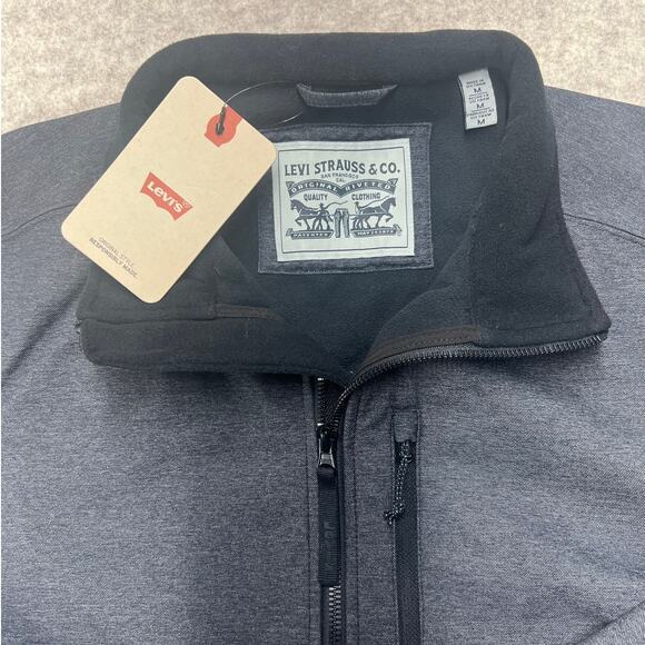 Levi’s Men’s Soft Shell Stand Collar Jacket Graphite Gray Size Medium NWT - Picture 3 of 8